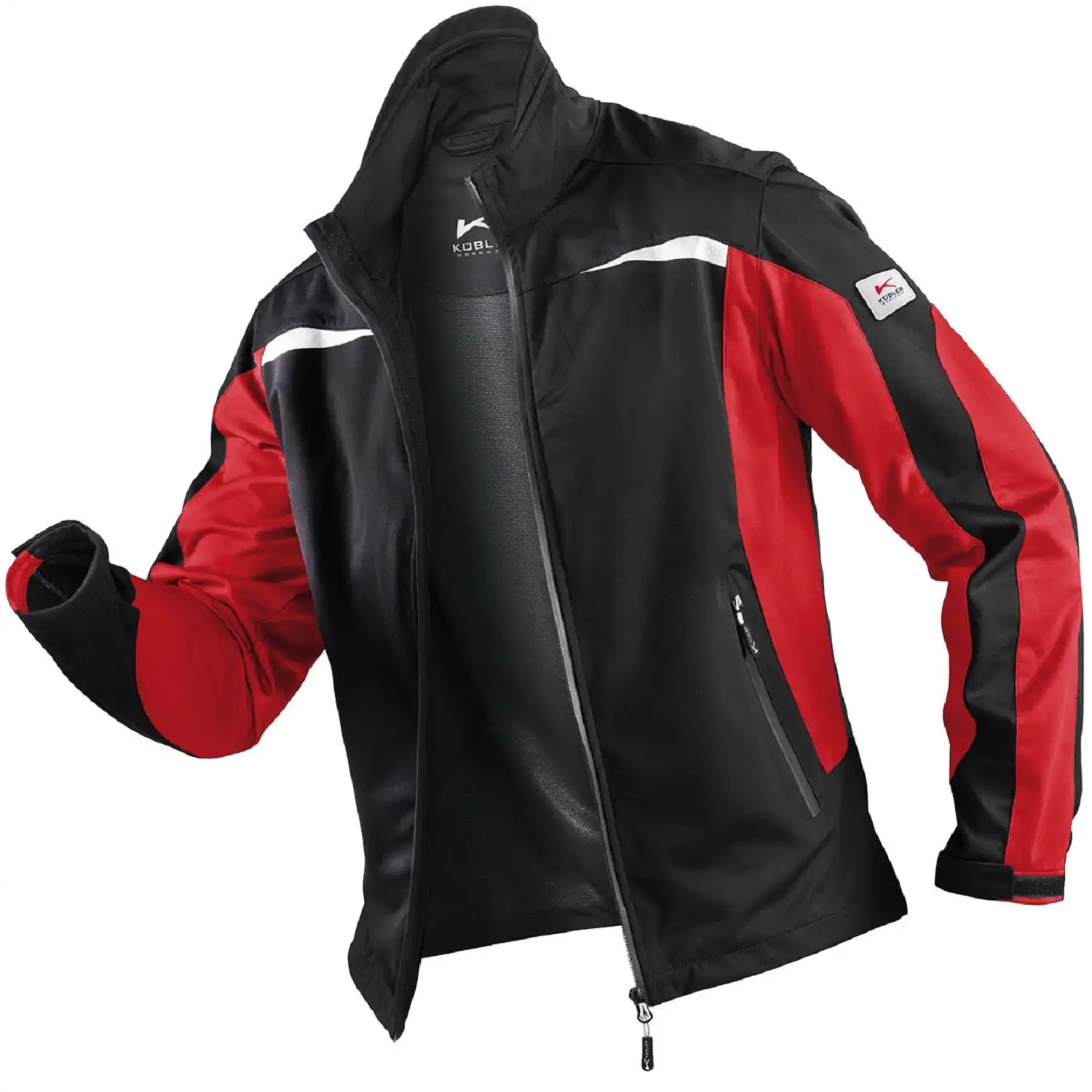 Ultrashell-Wetterjacke "1141" WEATHER in schwarz/rot, L - Thumbnail 1