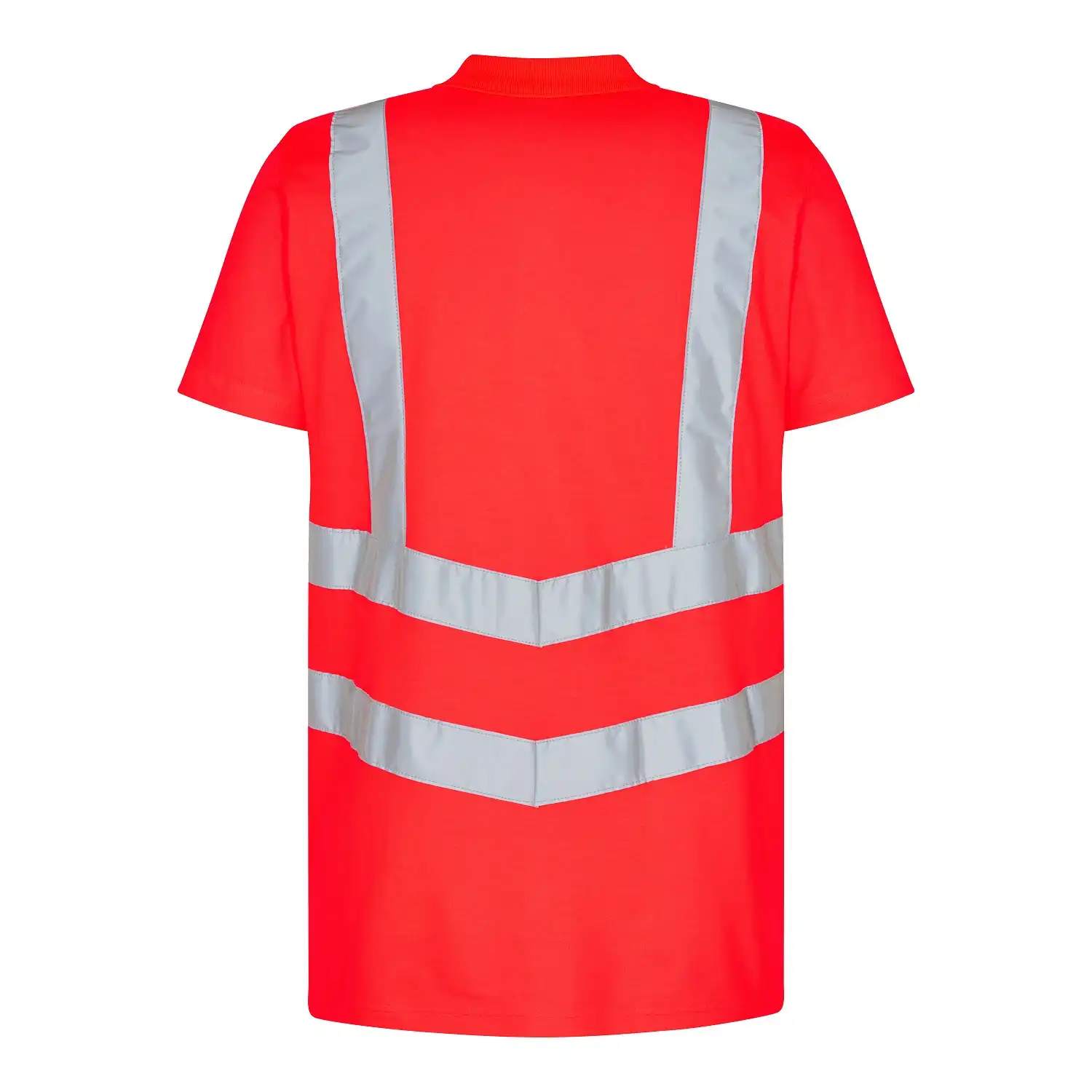 Warnschutz Polo-Shirt "9546-182" Safety UV-Schutz in Rot, L - Thumbnail 2