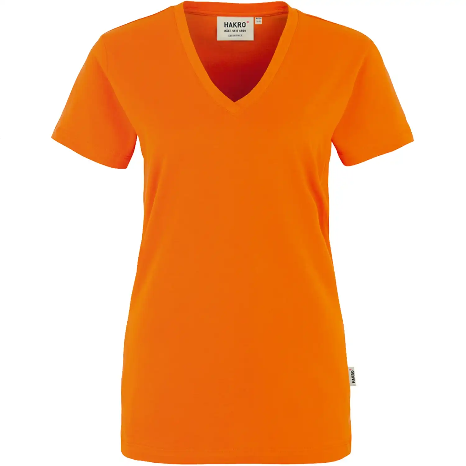 Damen T-Shirt "Classic" V-Ausschnitt 126 in Orange, L - Bild 1