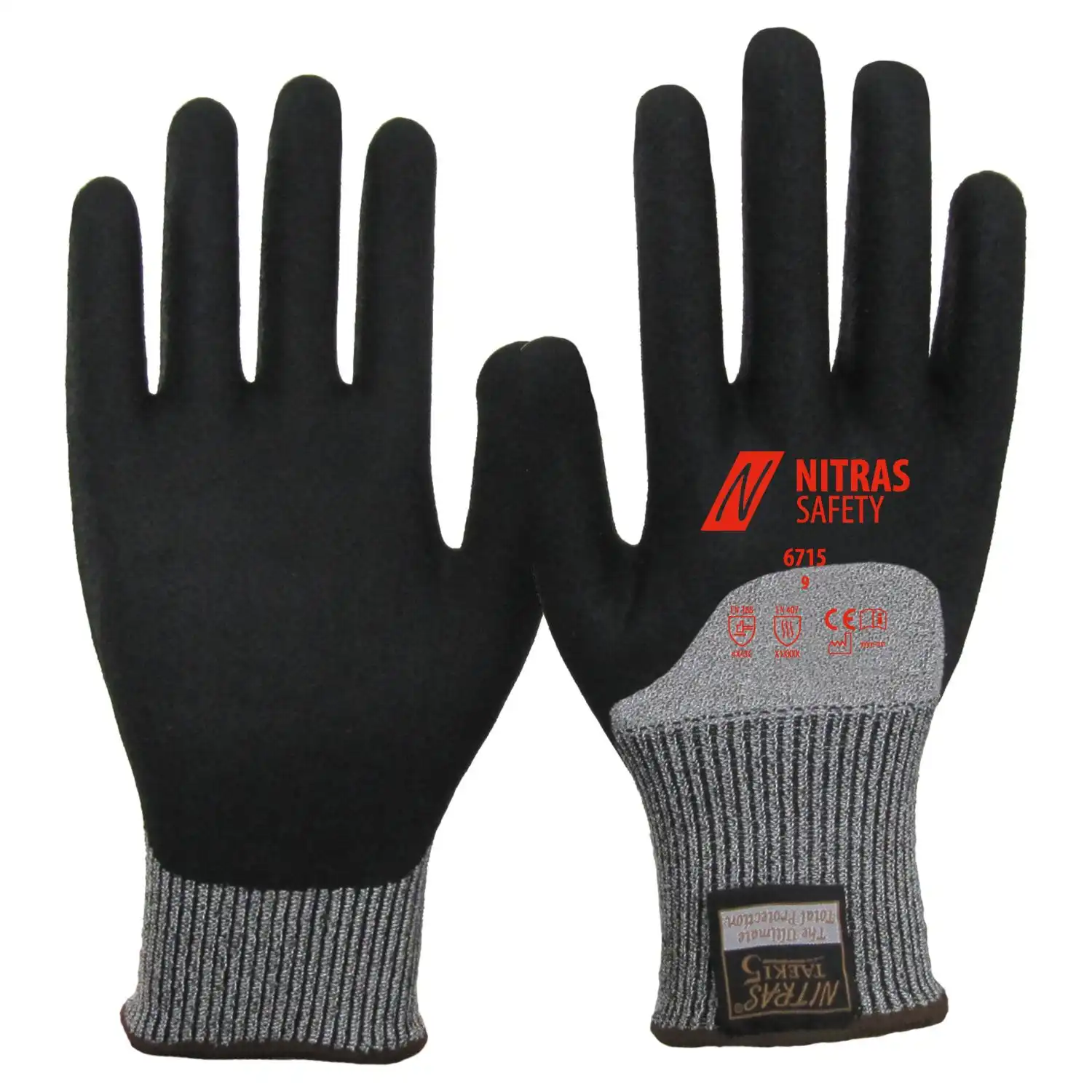 3/4-Nitril-Schnittschutzhandschuhe 6715 TAEKI5® in 9 (XL) - Thumbnail 1