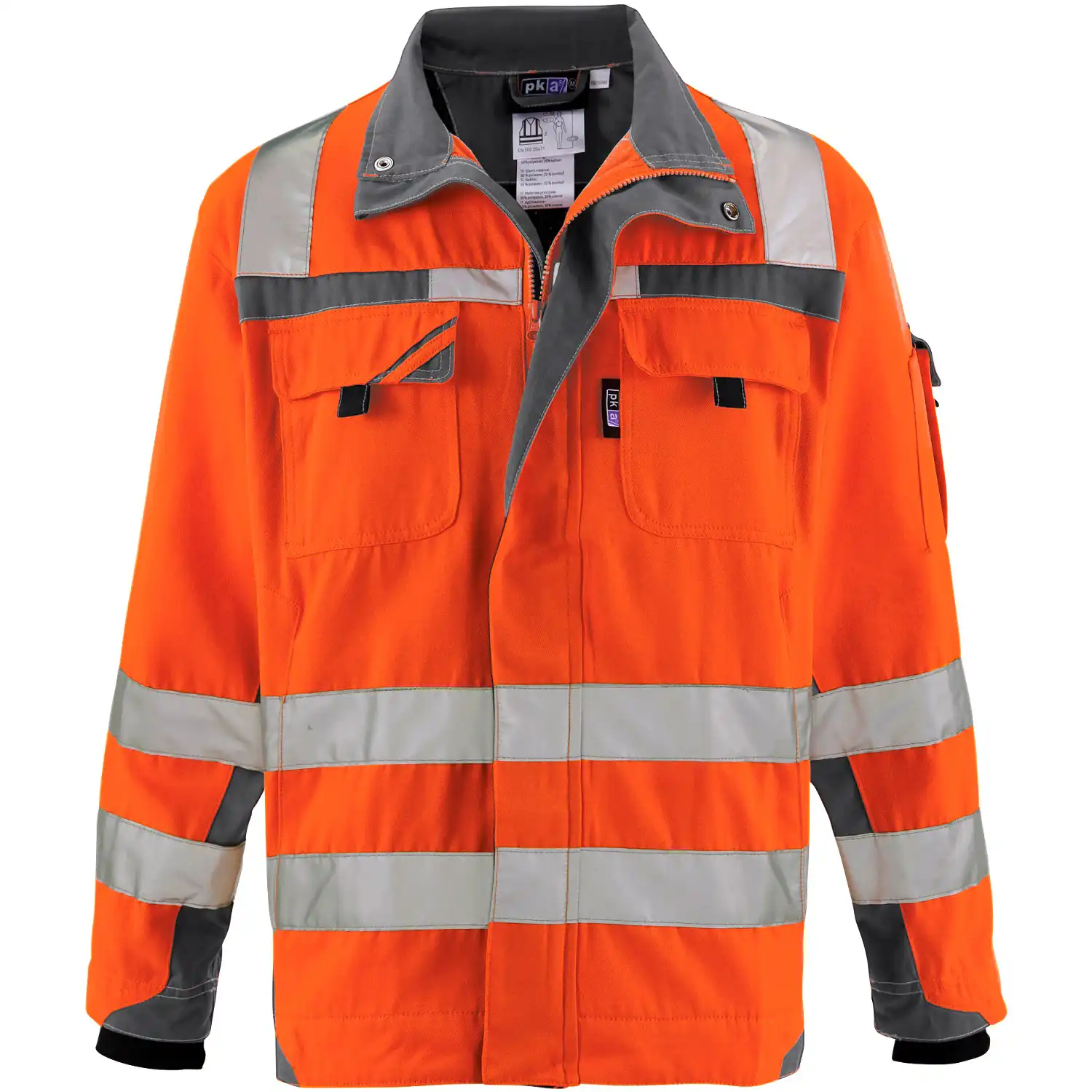 Warnschutz Blousonjacke "WABJ" in orange/grau, XXL - Thumbnail 1