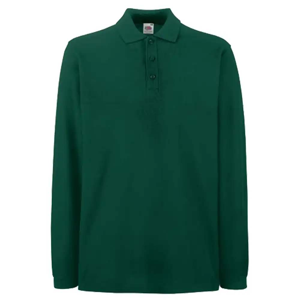 Langarm Polo-Shirt "F541N" Premium in forest green, XXL - Bild 1