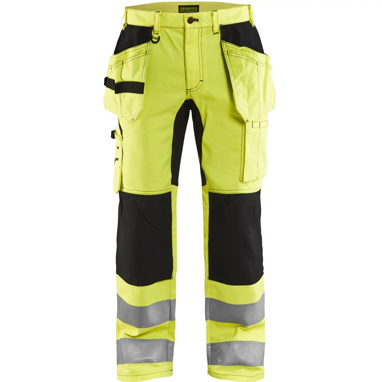 Warnschutz-Stretch-Bundhose "1552" in gelb/schwarz, C52 - Thumbnail 1