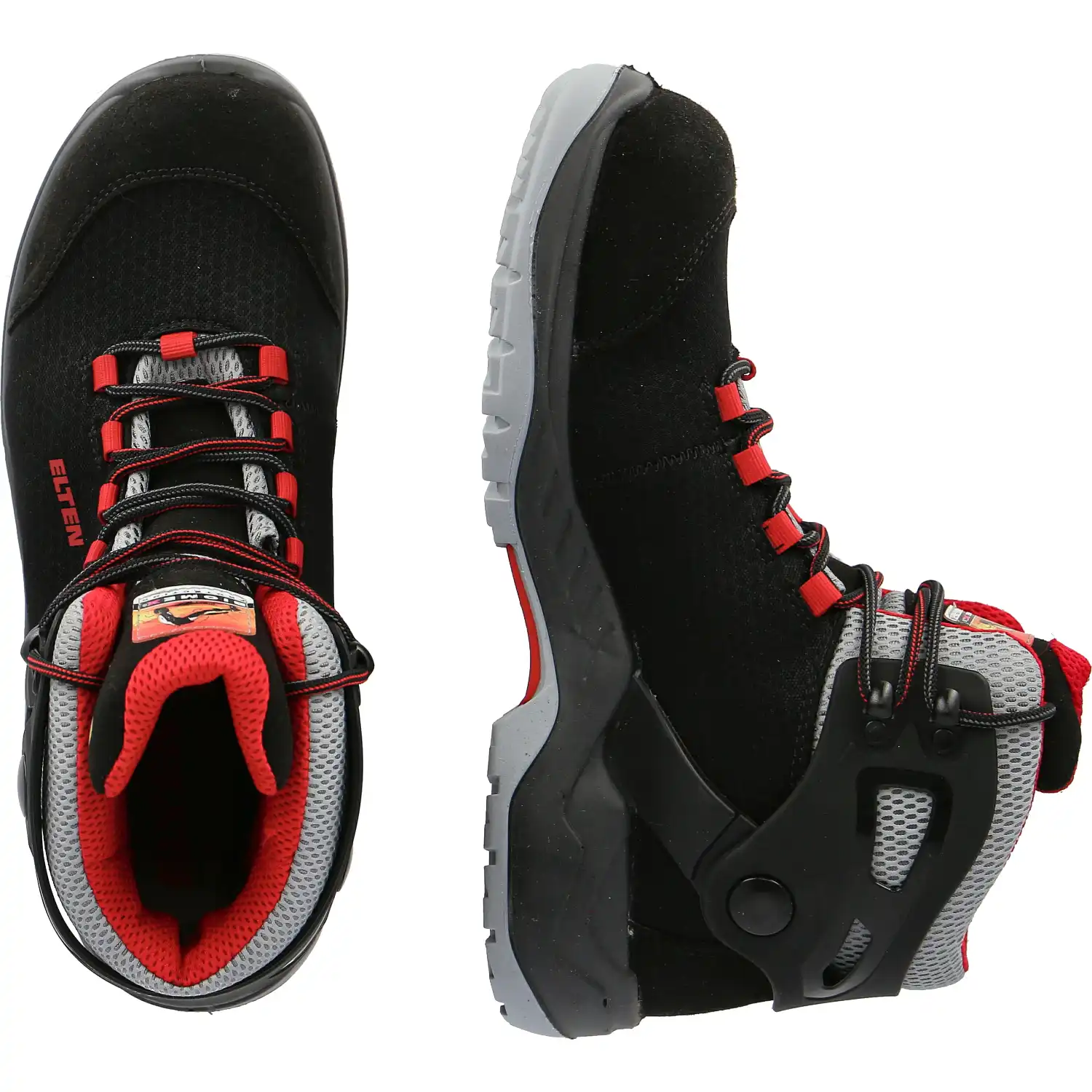 Sicherheitshochschuhe S3 "ARTURO BLACK-RED MID" ESD in 45 - Thumbnail 2