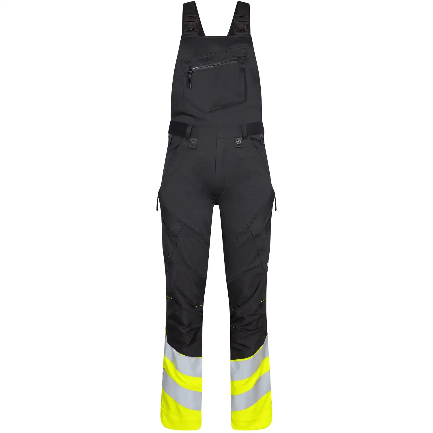Warnschutz Latzhose "3546-314" Safety UV-Schutz in schwarz/gelb, 29 - Thumbnail 1