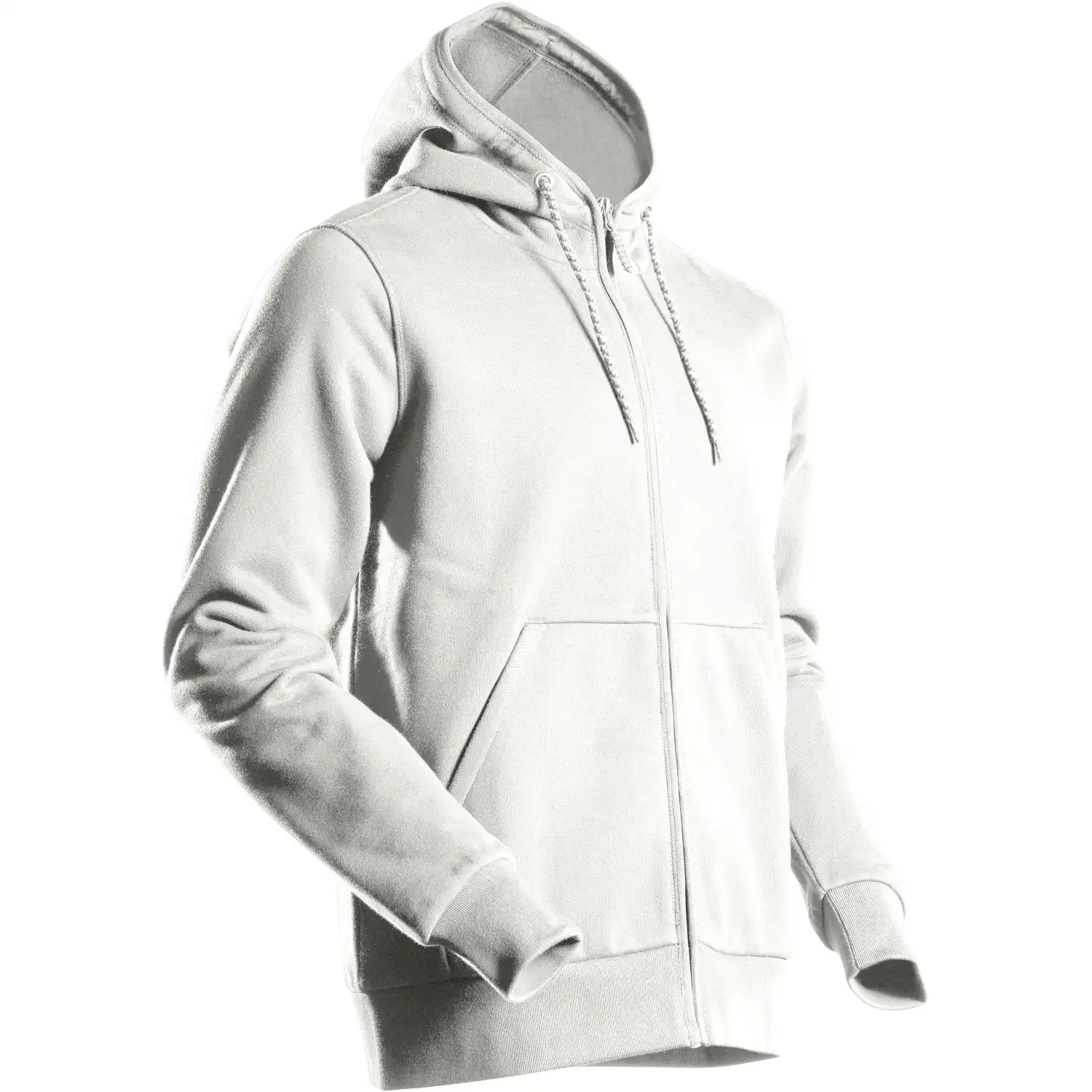 Kapuzen-Sweatjacke "22486-378" Customized in XXL, Weiß - Bild 1