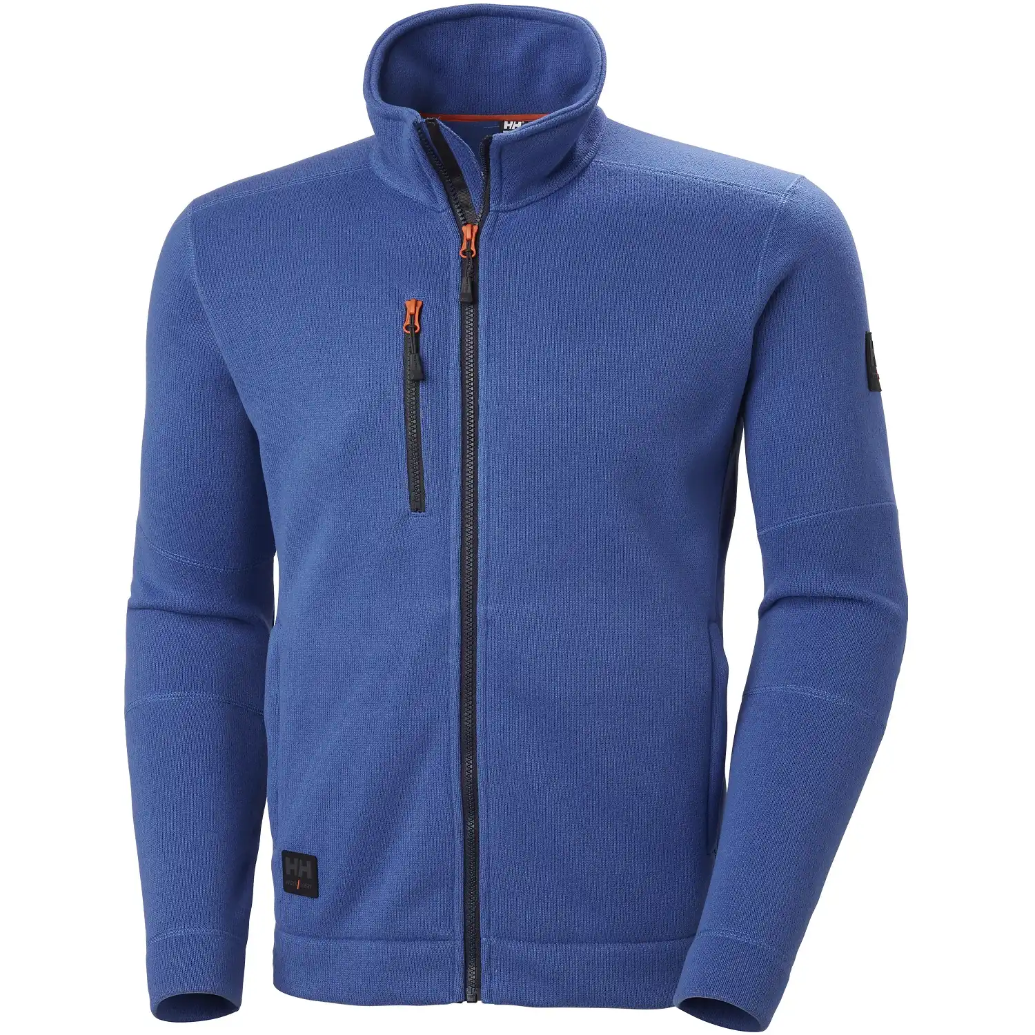 Strick-Fleecejacke "KENSINGTON" in steinblau, M - Thumbnail 1
