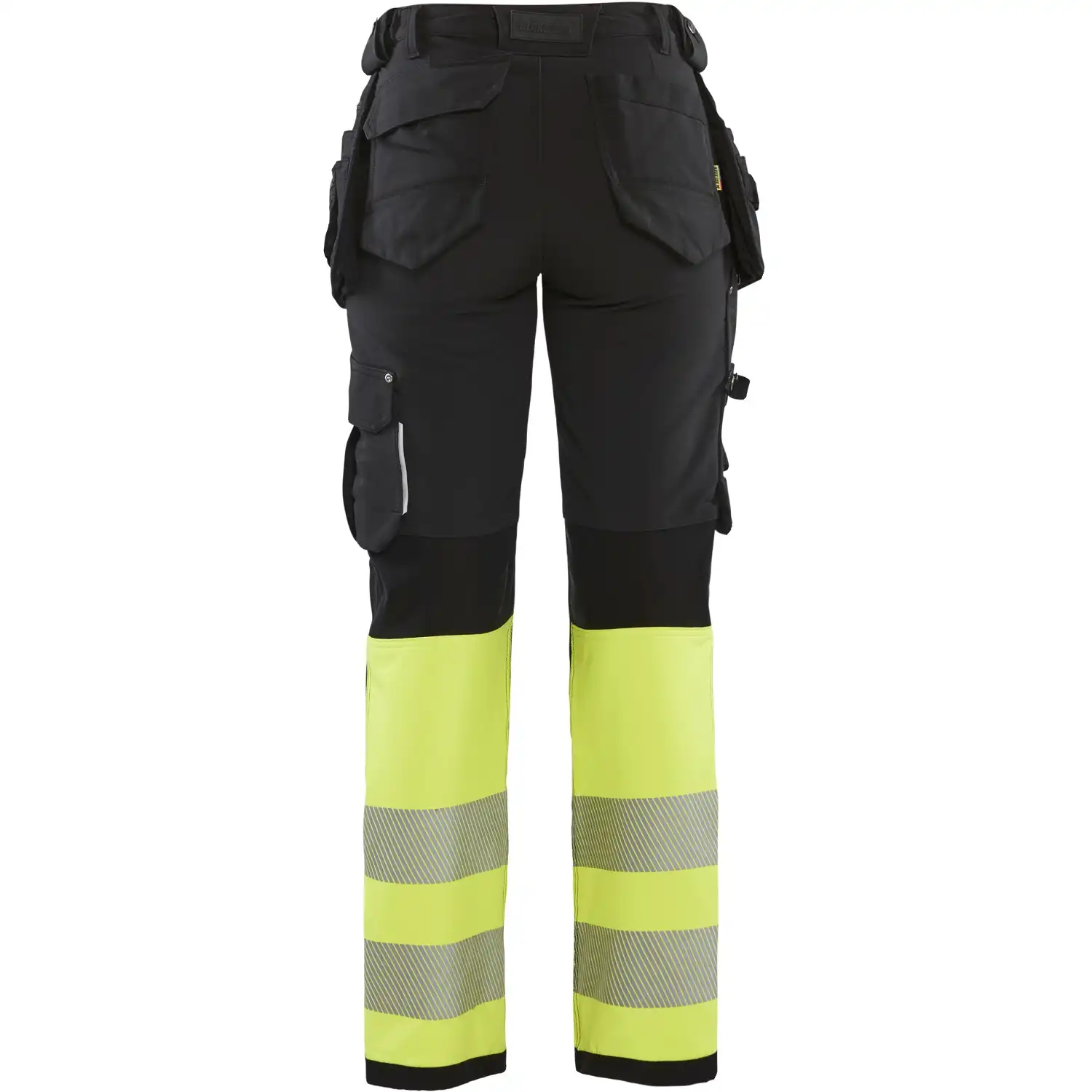 Damen Warnschutz Handwerkerhose "7193" in schwarz/gelb, C36 - Thumbnail 2