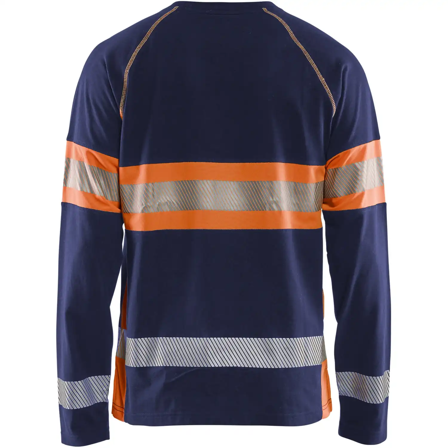 Warnschutz Langarmshirt "3510" in marine/orange, L - Thumbnail 2