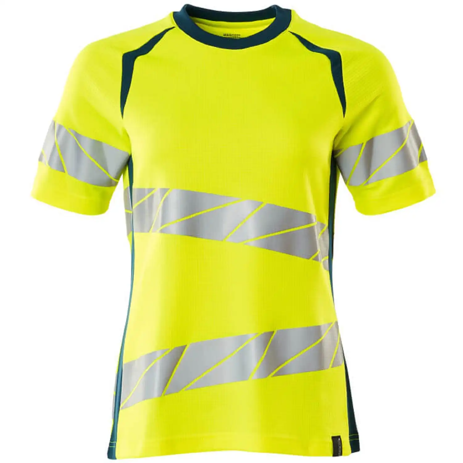 Damen Warnschutz T-Shirt "ACCELERATE SAFE" UV-Schutz in gelb/dunkelpetroleum, XS - Thumbnail 1