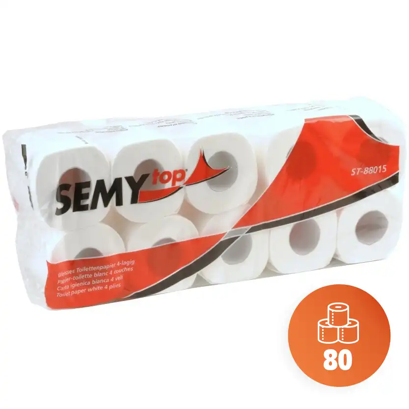 Toilettenpapier "SEMY"150Bl. 4-lagig 8x10 Rollen | 80 Rollen - Bild 1