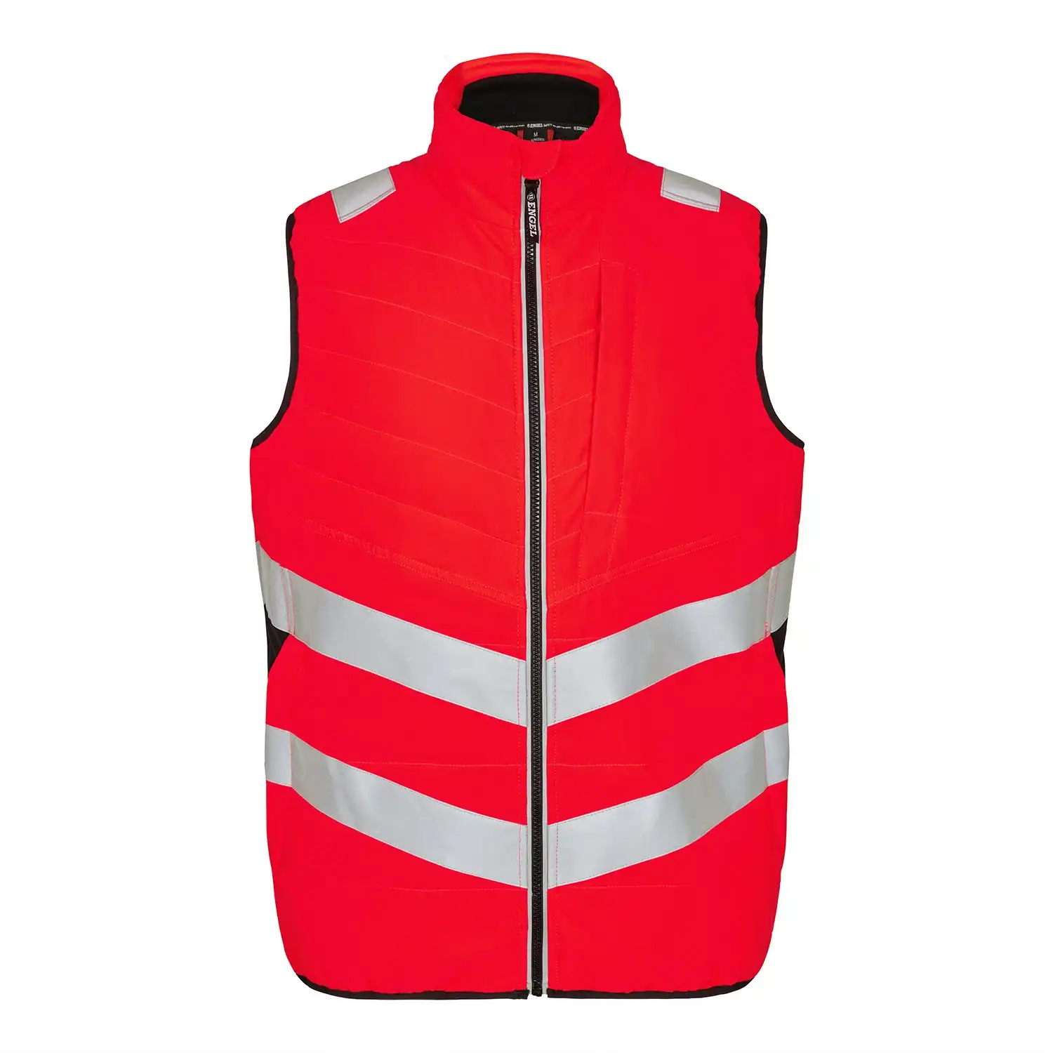 Zip-In Warnschutz Steppweste "5159-158" Safety Kl. 1 in rot/schwarz, XXL - Thumbnail 1