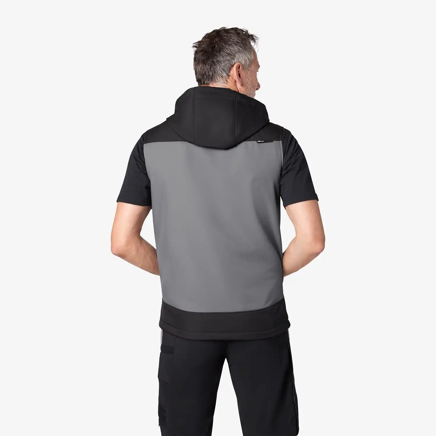 Softshellweste "JUSTUS" in grau/schwarz, L - Thumbnail 2