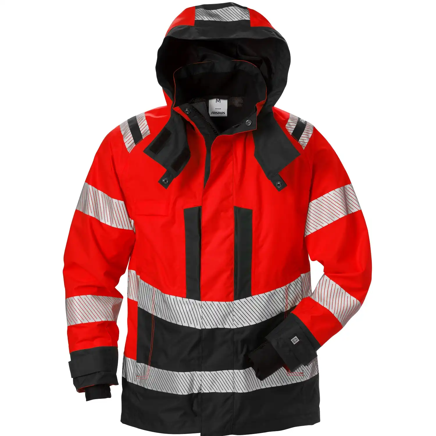 Damen Warnschutz Regenjacke "4518 GTT" in rot/schwarz, XS - Thumbnail 1