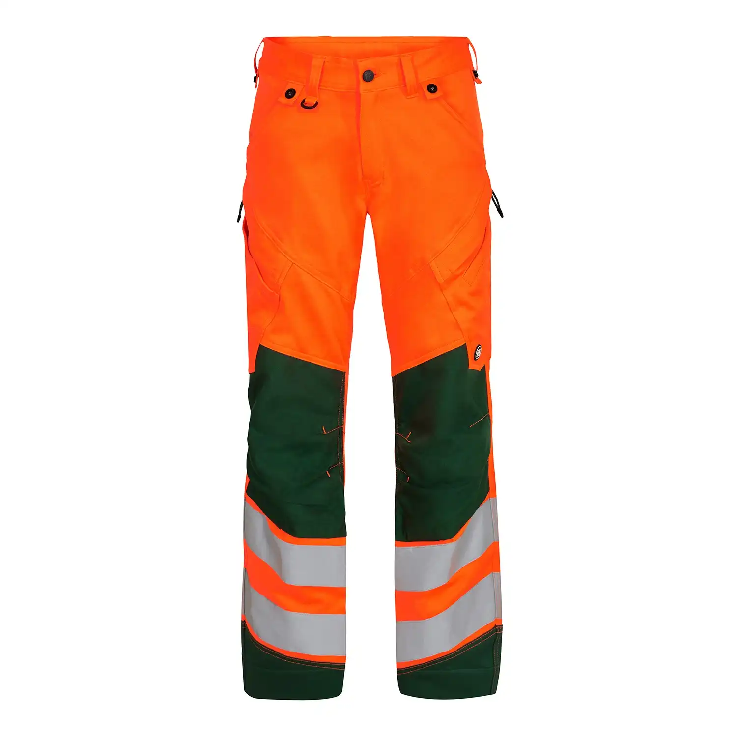 Warnschutz Stretch Bundhose "2544-314" Safety Kl. 2 in orange/grün, 48 - Thumbnail 1