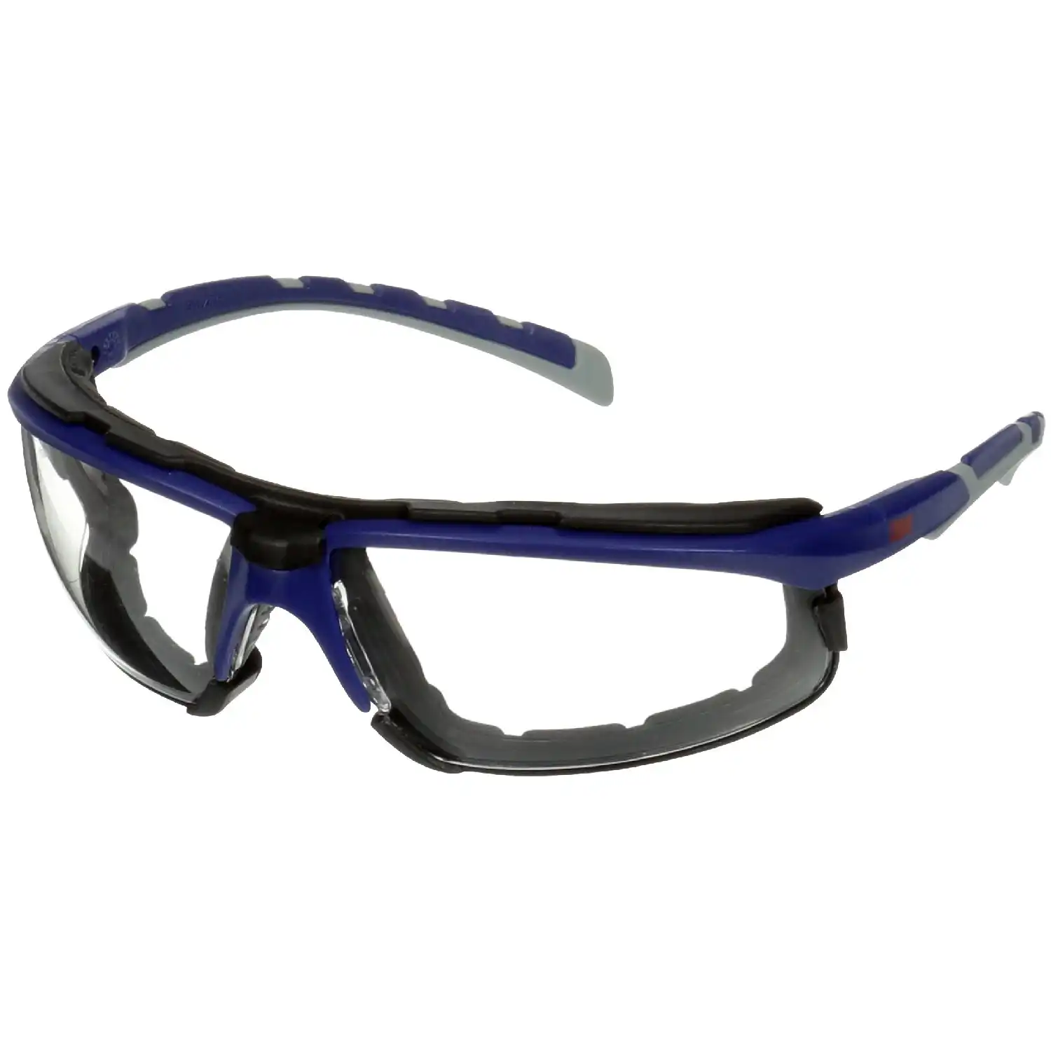 Schutzbrille Solus™ S2001SGAF-BGR-F blau/graue Bügel, klare Scheibe, mit Schaumrahmen - Bild 1