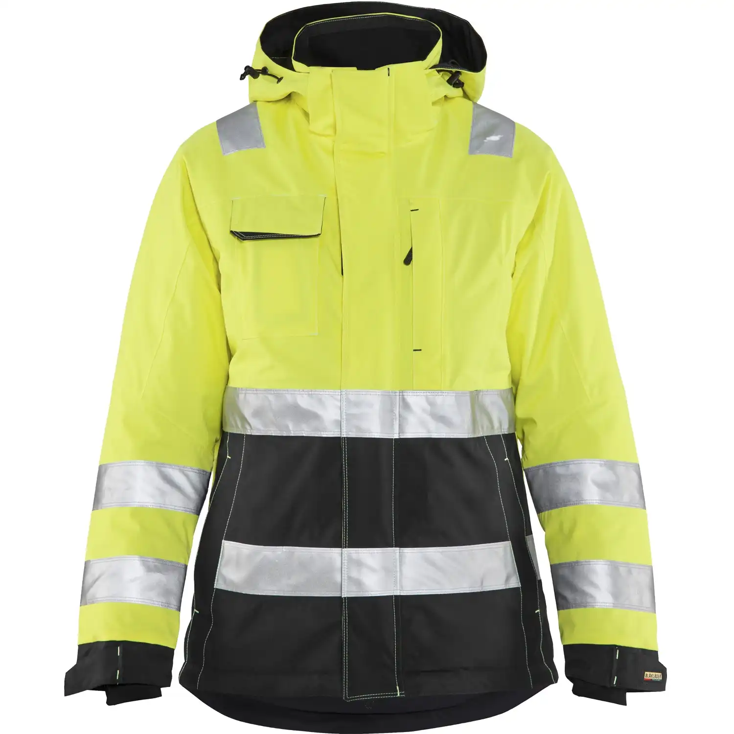 Damen Warnschutz Winterjacke "4872" in gelb/schwarz, S - Thumbnail 1