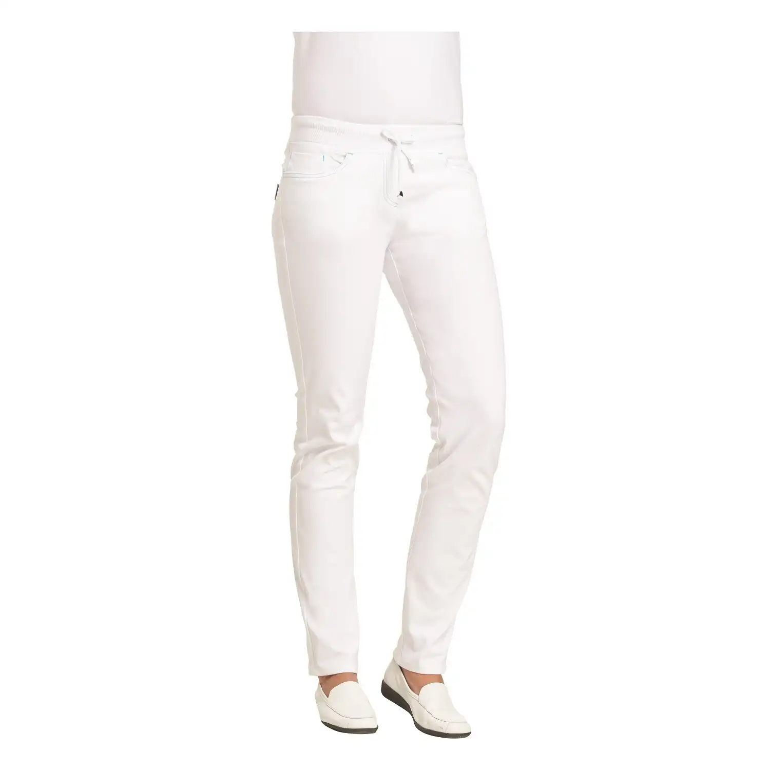 Damenhose "08/7100" in weiß/türkis, 32 - Thumbnail 1