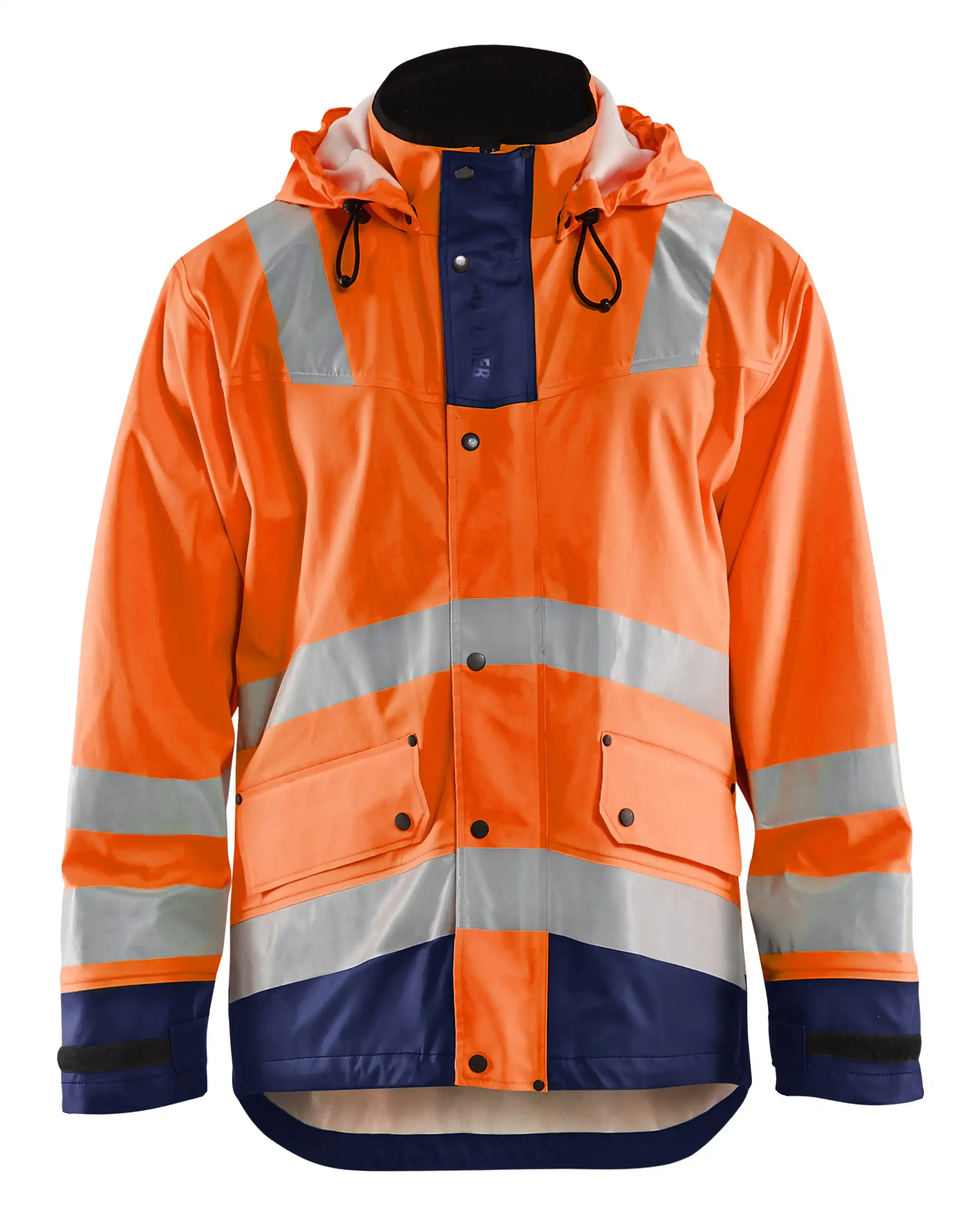Warnschutz-Regenjacke "4302" Level 2 in orange/marine, 3XL - Bild 1