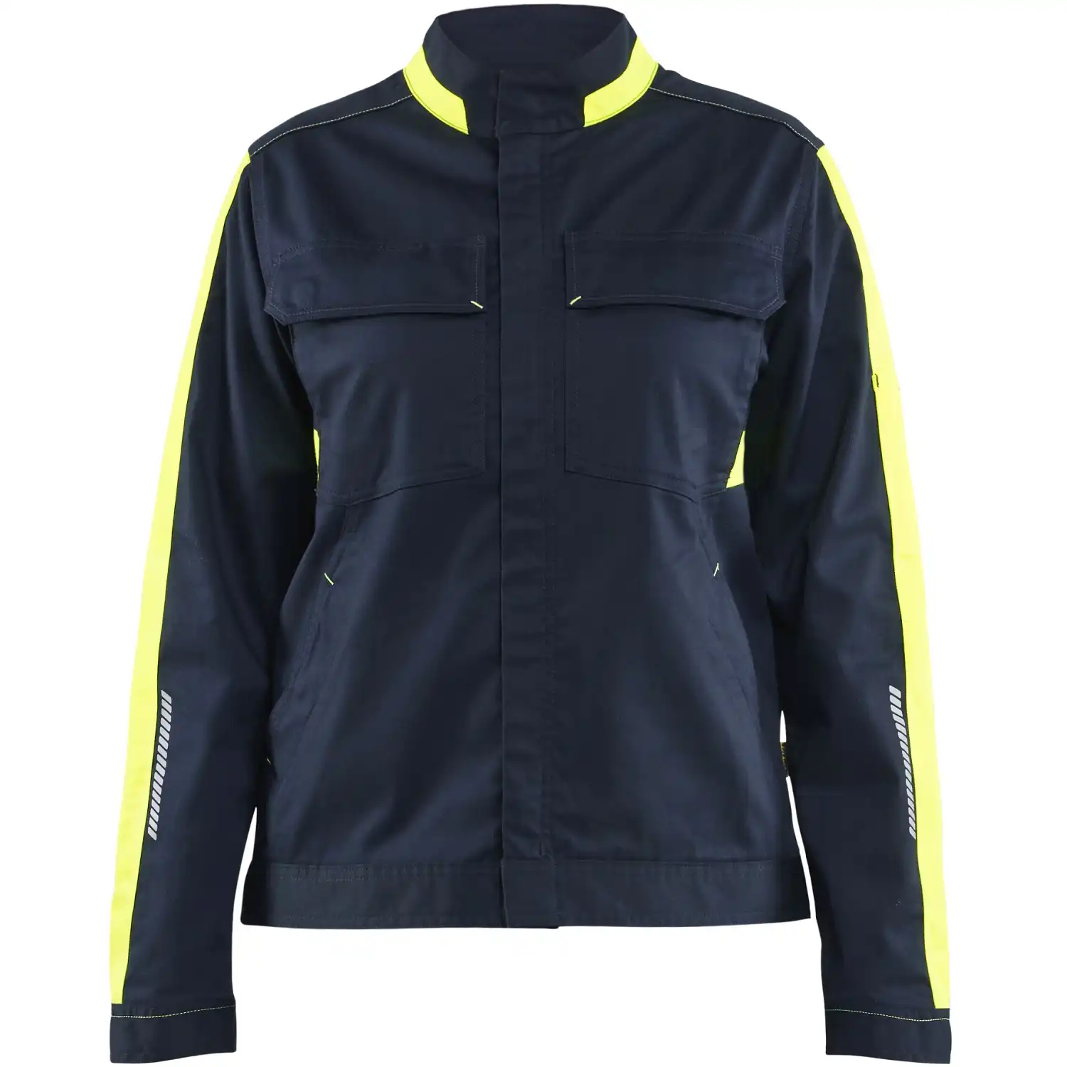 Damen Stretch Bundjacke "4443" Industrie  in dunkelmarine/gelb, XS - Thumbnail 1