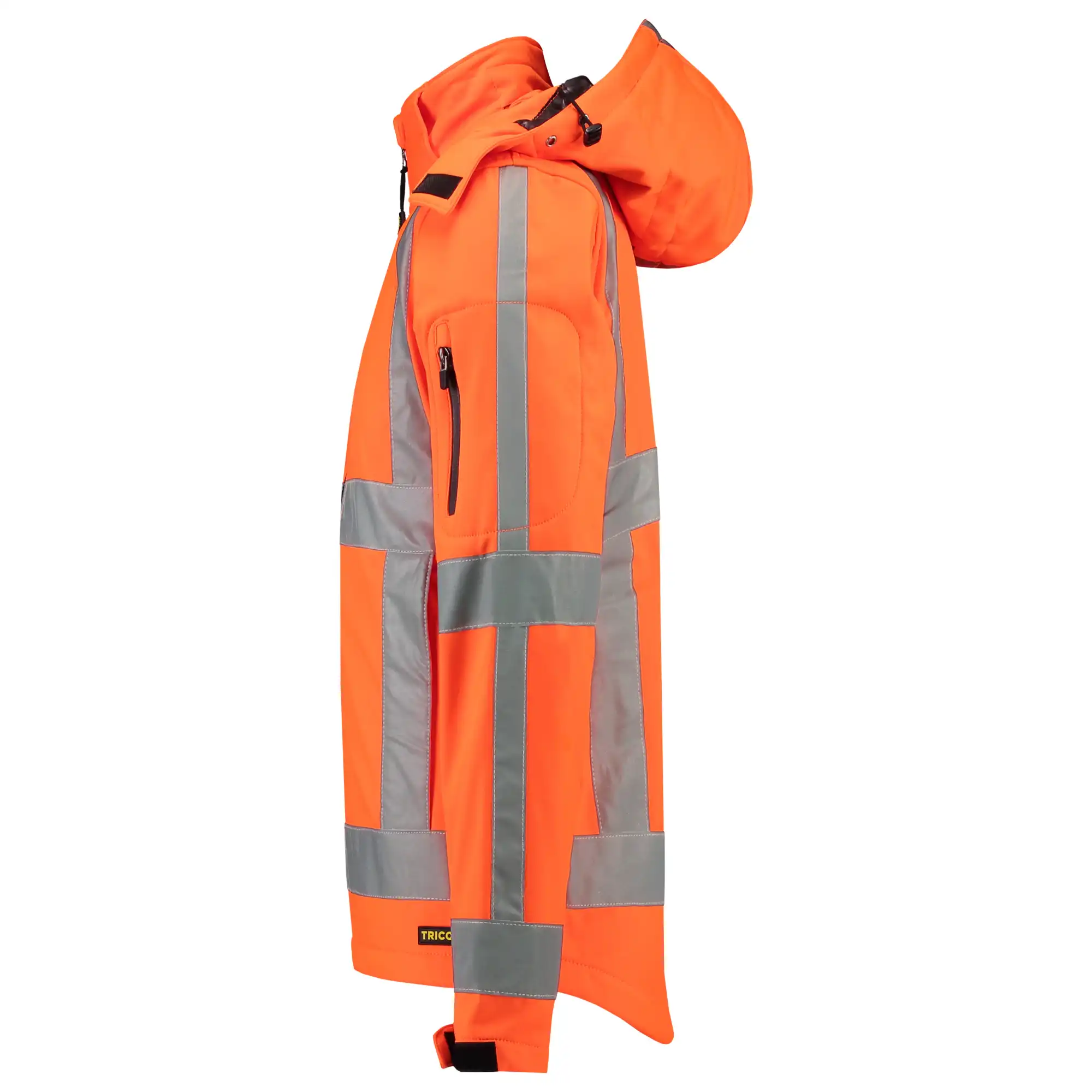 Warnschutz Softshelljacke RWS "403003" Safety in Orange, 8XL - Thumbnail 3