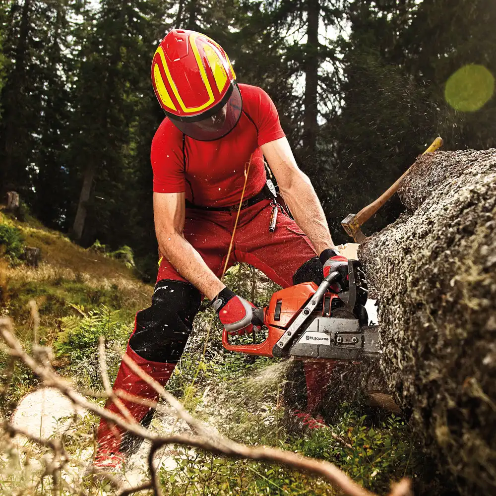Schnittschutzhose GLADIATOR-EXTREM Kl.1 rot in L - Thumbnail 3