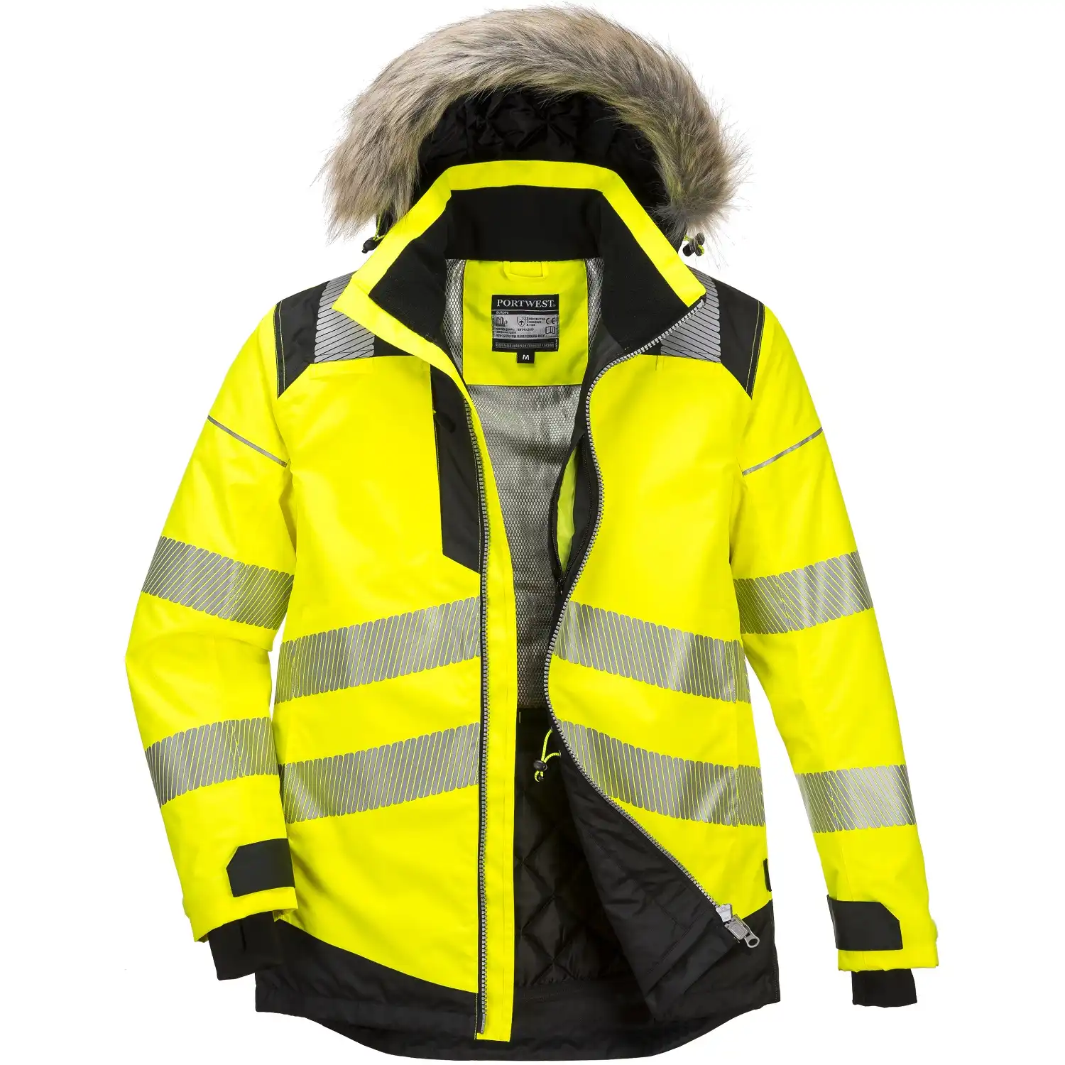 Warnschutz Winterparka "PW369" PW3 in gelb/schwarz, L - Thumbnail 1