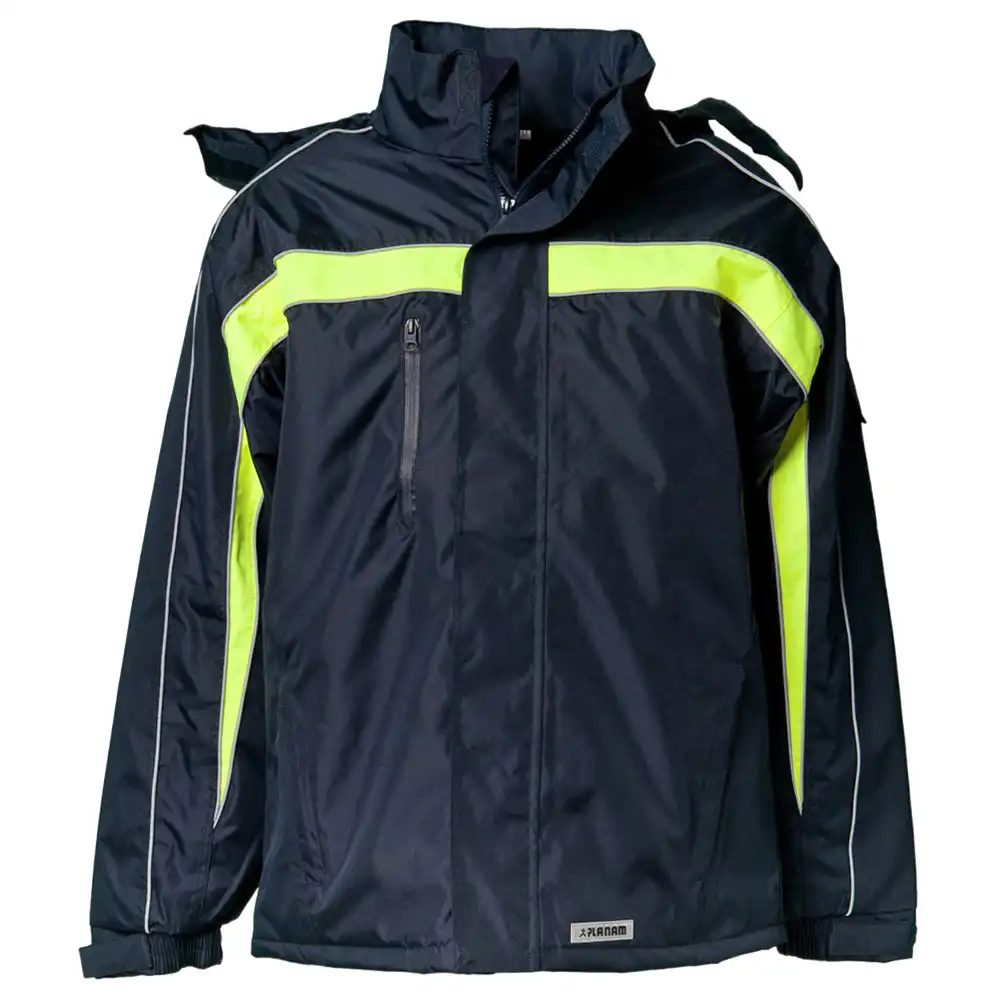 Winterjacke "COSMIC" in marine/ gelb, L - Thumbnail 1