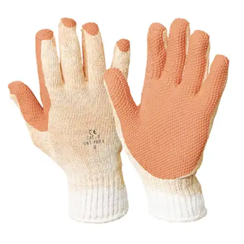 Latex Strick-Arbeitshandschuhe "Red Wonder" rot in 10 (XL) - Thumbnail 1