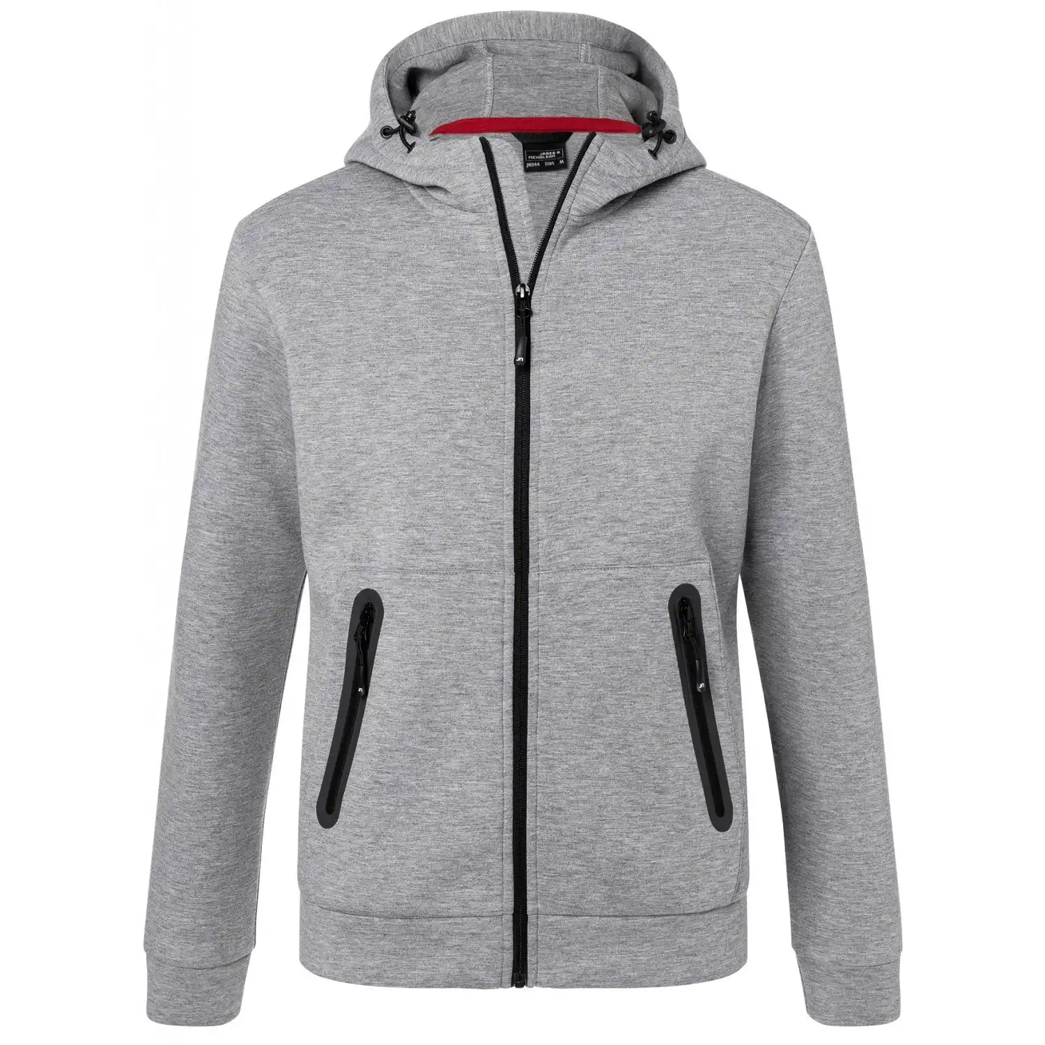 Kapuzenjacke "JN1144" in light-melange, 3XL - Bild 1