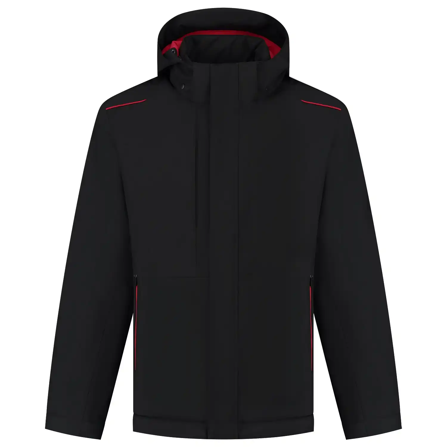 Winterjacke "402703" Accent in black/red, XL - Thumbnail 1