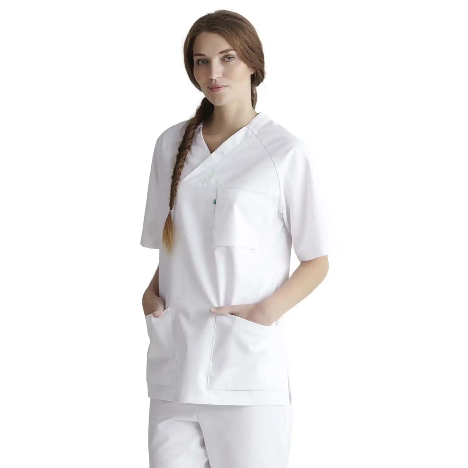 Unisex Schlupfkasack "1519" TENCEL™ in L, Weiß - Thumbnail 2