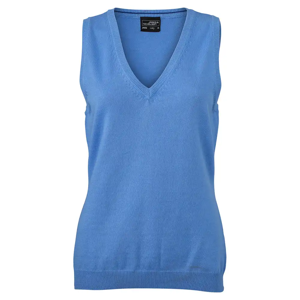 Damen V-Neck Pullunder "JN656" in glacier-blue, S - Bild 1