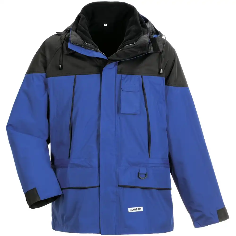 Winter Funktionsjacke "TWISTER" 3in1 in blau/schwarz, L - Thumbnail 1