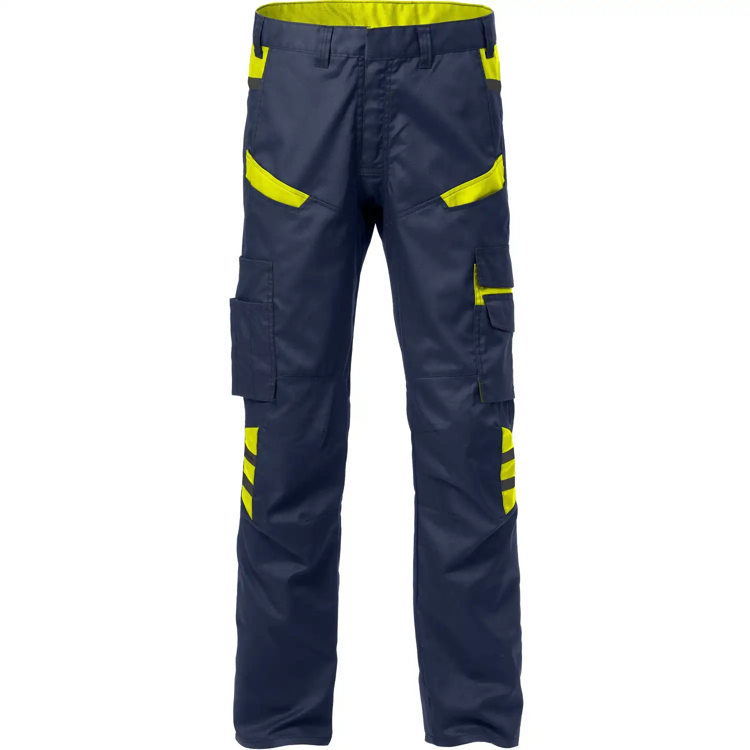 Servicehose "2552 STFP" Fusion Skarup in marine/gelb, C44 - Thumbnail 1