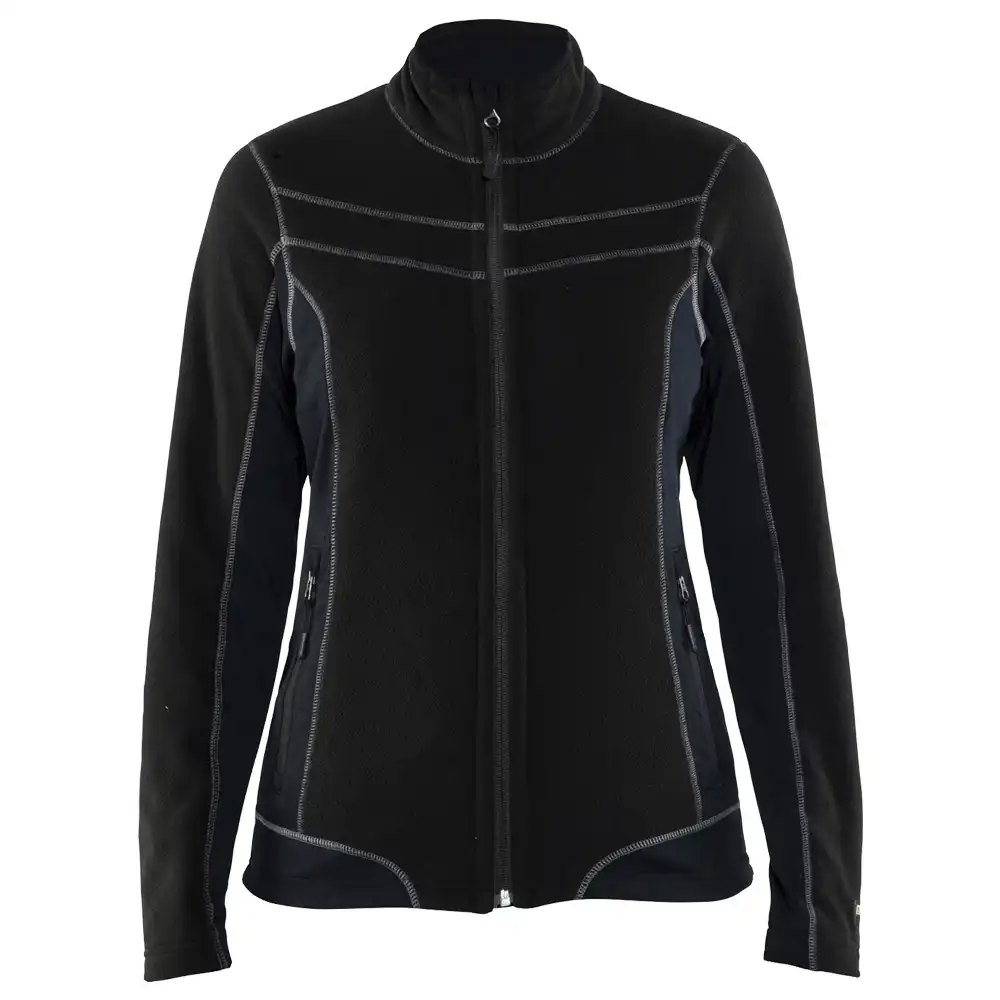 Damen Microfleece-Jacke "4924" in schwarz, 3XL - Thumbnail 1