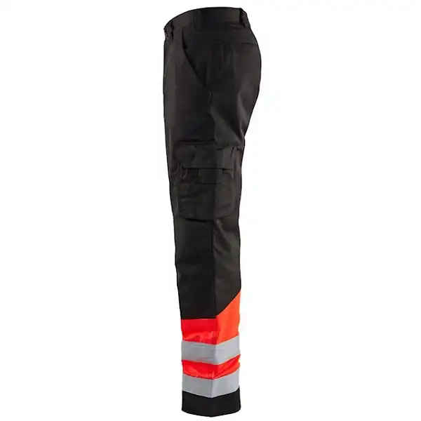 Warnschutz Bundhose "1564" in schwarz/leuchtrot, C42 - Thumbnail 3
