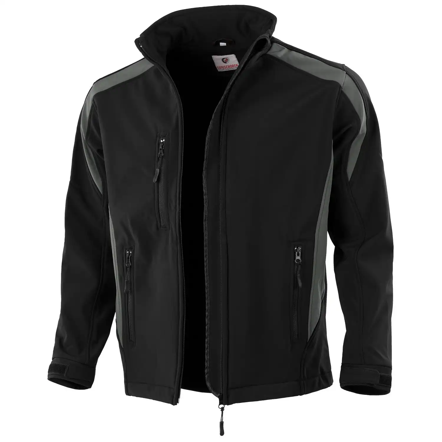 Softshelljacke "1020" in schwarz/grau, L - Thumbnail 1