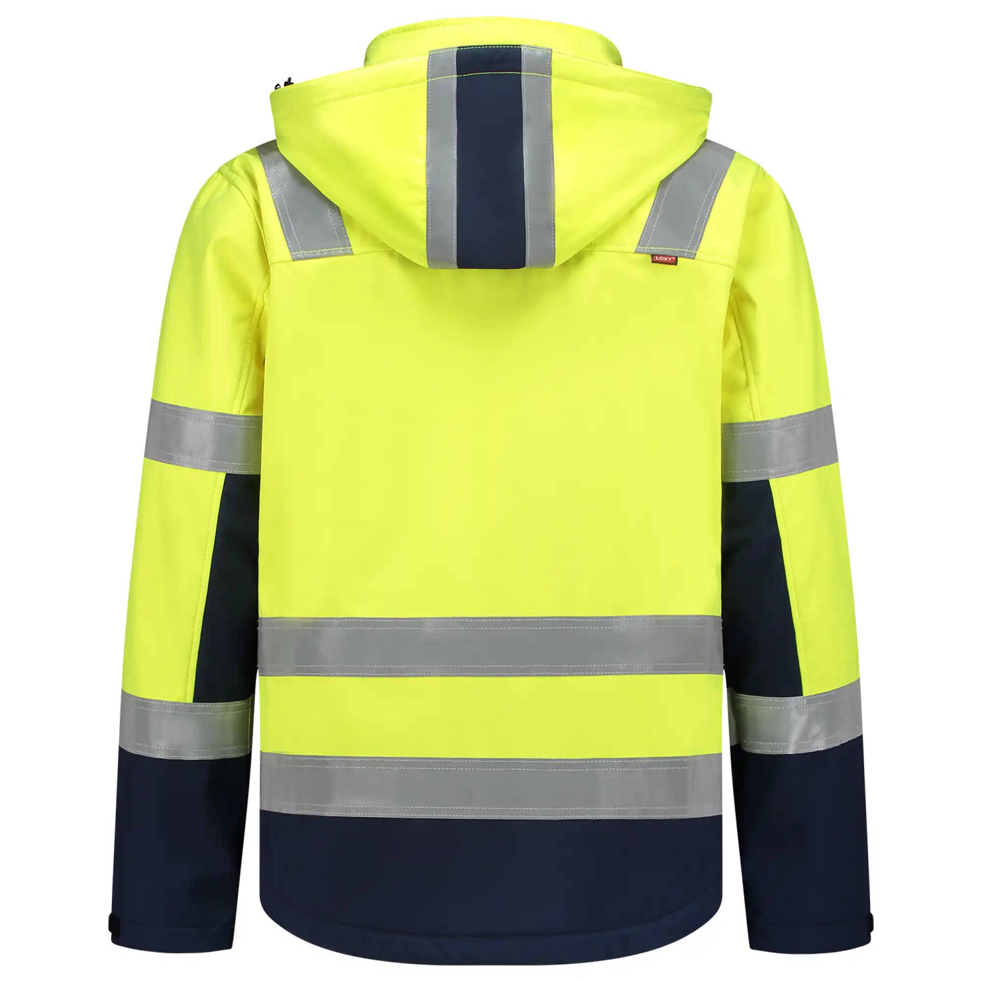 Multinorm Softshelljacke "403011" Safety yellow/ink in 3XL - Thumbnail 2