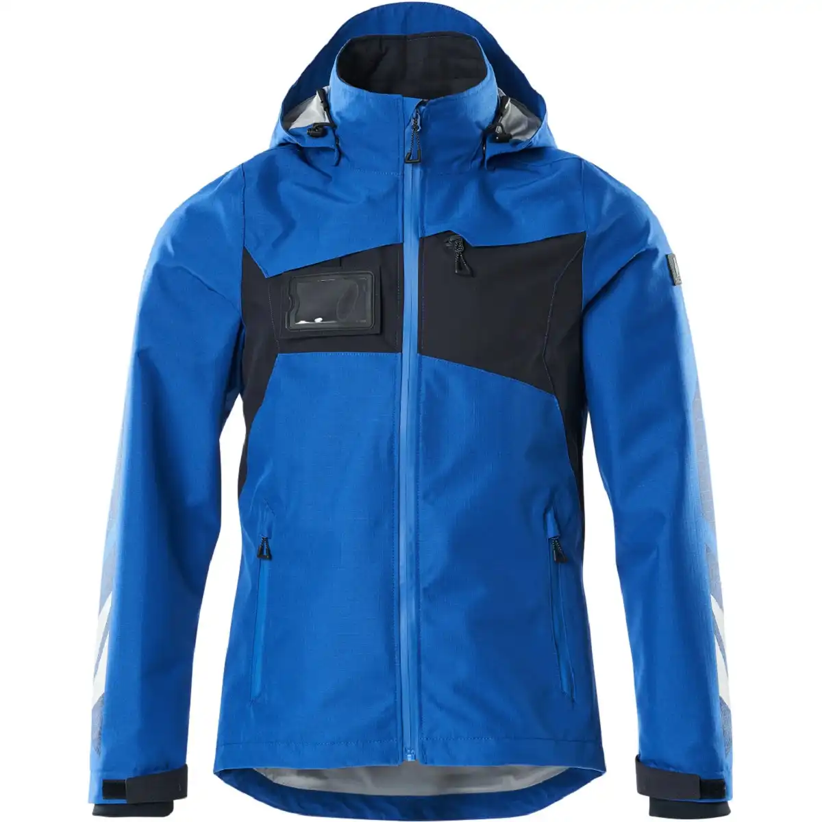Hardshell-Regenjacke "ACCELERATE" in azurblau/schwarzblau, L - Thumbnail 1