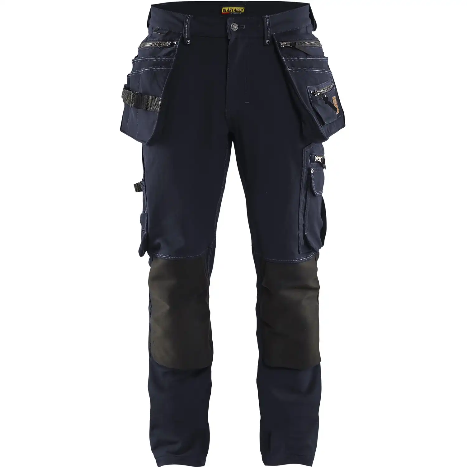 Stretch-Handwekerhose "X1900" in Dunkelmarine/Schwarz, C146 - Thumbnail 1