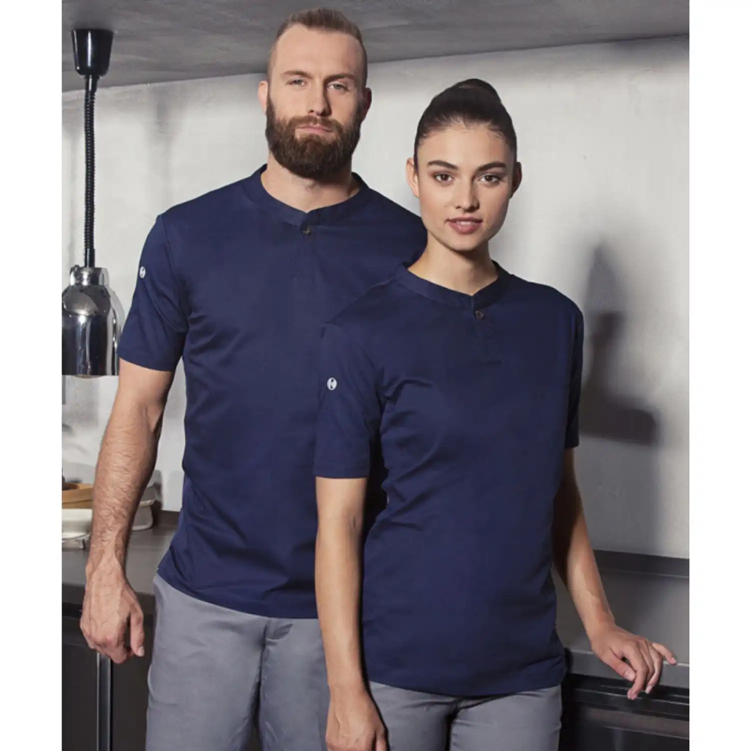 Herren T-Shirt Performance "TM 5" in marine, L - Thumbnail 7