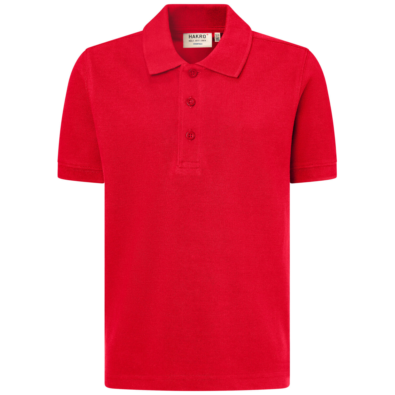 Kinder Poloshirt Bio-Baumwolle "545" in 110/116, Rot - Thumbnail 1