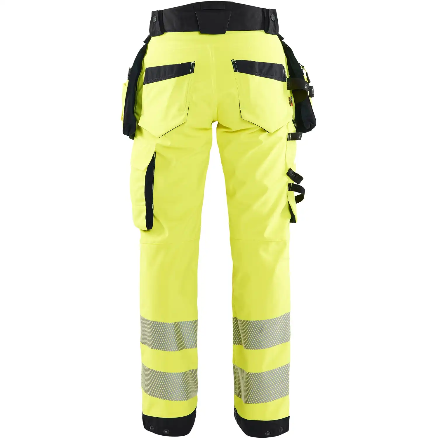 Damen Warnschutz Softshell Handwerkerhose "7118" Kl. 2 in gelb/schwarz, C34 - Thumbnail 2