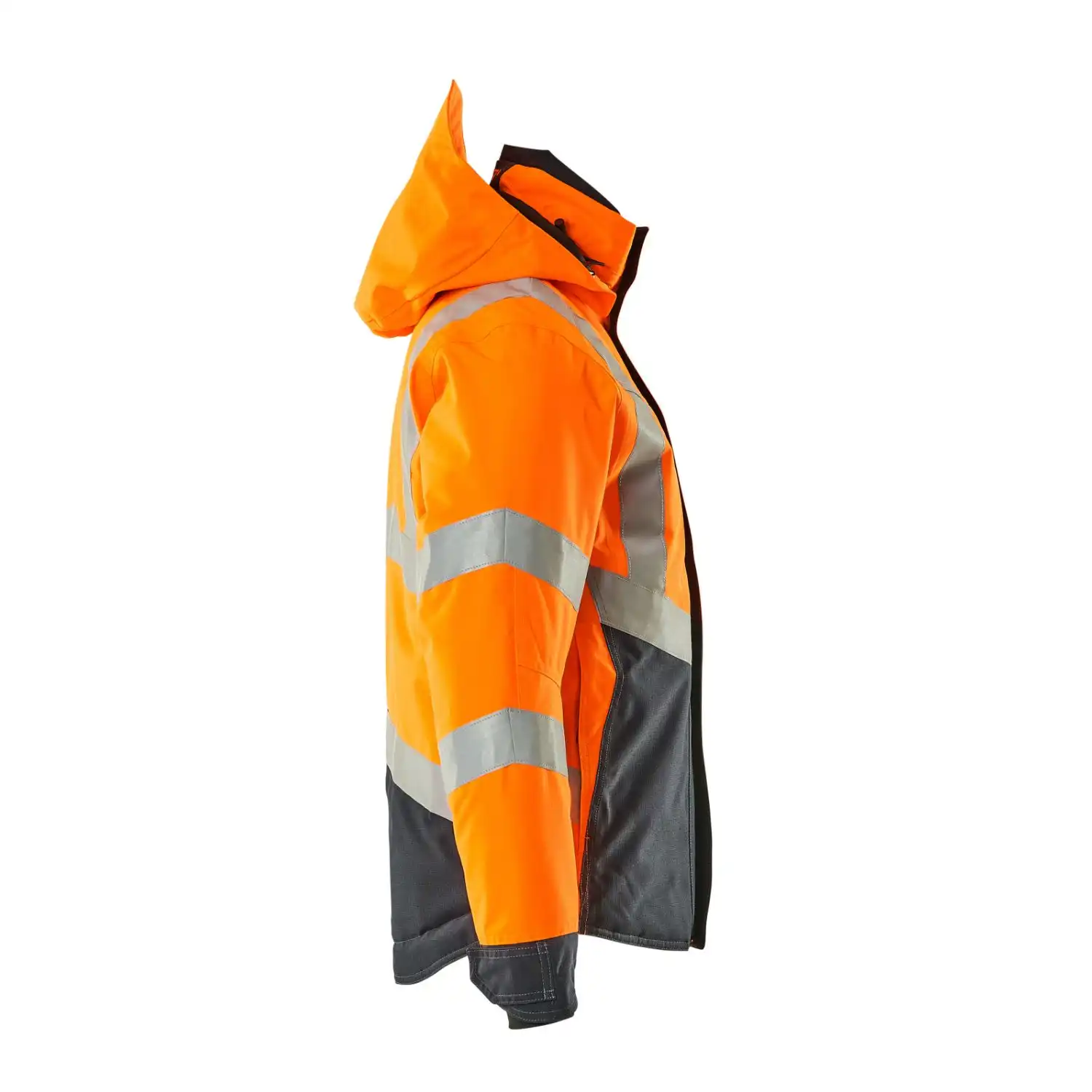 Warnschutz Winterjacke "HASTINGS" Safe Supreme in orange/schwarzblau, 3XL - Thumbnail 4