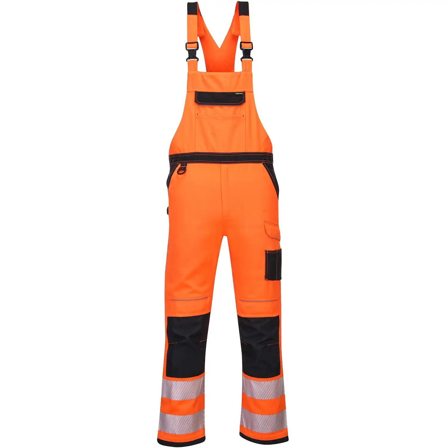 Warnschutz Latzhose "PW344" PW3 in orange/schwarz, S - Thumbnail 1