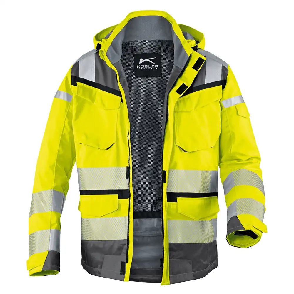 Warnschutz Regenjacke "REFLECTIQ" Sympatex® in warngelb/anthrazit, 3XL - Bild 1