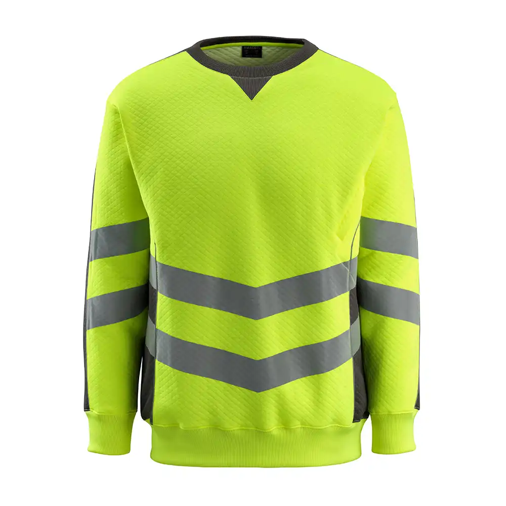 Warnschutz Sweatshirt "WIGTON" Safe Supreme UV-Schutz in warngelb/anthrazit, XXL - Thumbnail 1
