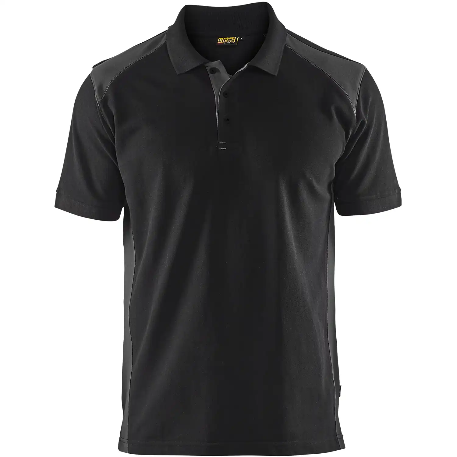 Polo-Shirt "3324" in schwarz/dunkelgrau, XL - Thumbnail 1