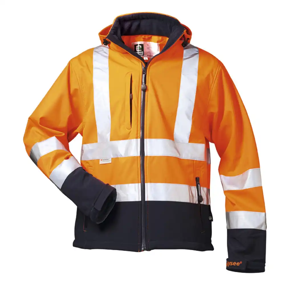 Warnschutz-Softshelljacke "BILL" m. Kapuzeorange in XL - Thumbnail 1